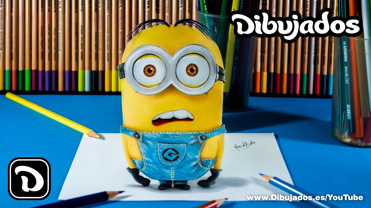 Como hacer dibujos en 3D - Dibujo  3D paso a paso - Dibujados