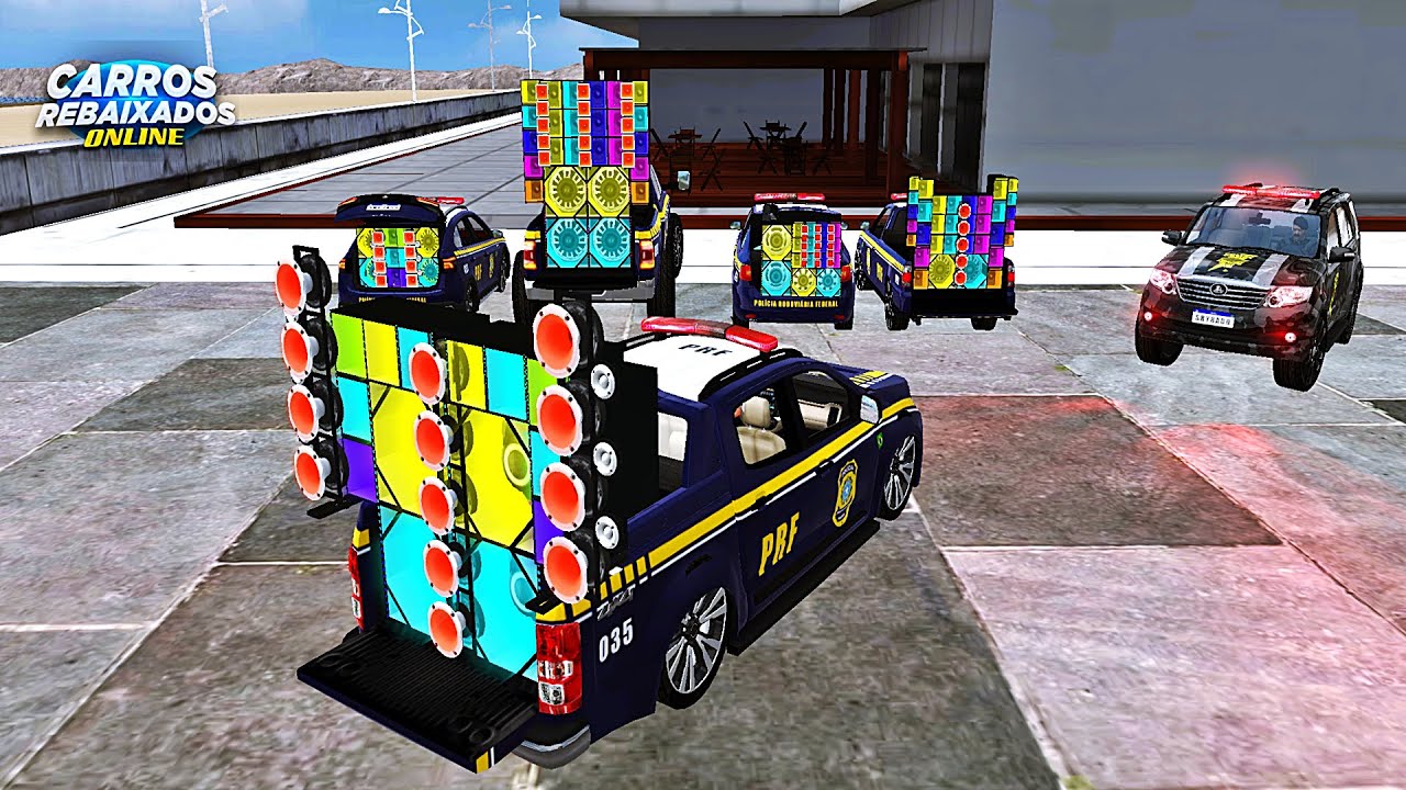CARROS REBAIXADOS ONLINE | ENCONTRO DE SOM DAS VIATURAS DA PRF E CHEGOU VT NA PRAIA !
