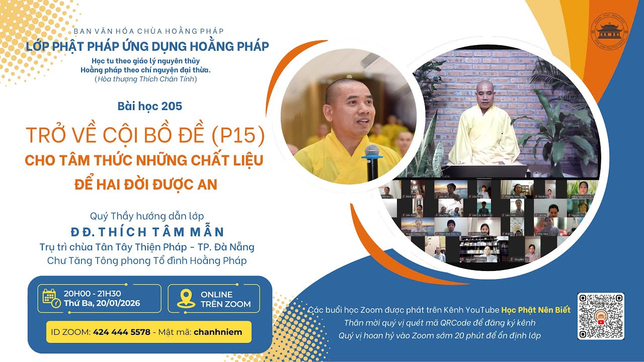 Bài học 205: TRỞ VỀ CỘI BỒ ĐỀ (P.15) - Cho tâm thức những chất liệu hai đời an | ĐĐ.Thích Tâm Mẫn