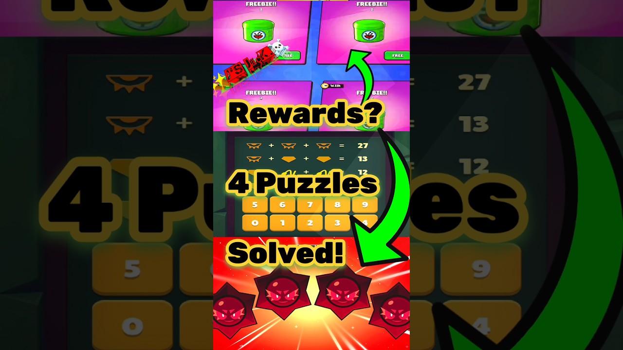 🔥 4 puzzles solved! day 4 of escape pyramid quest mythic chaos drops free ❤️&zwj;🔥 #shorts #brawlstars
