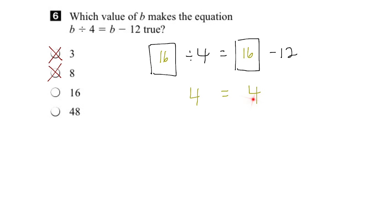 EQAO Grade 6 Math 2017 Question 6 Solution