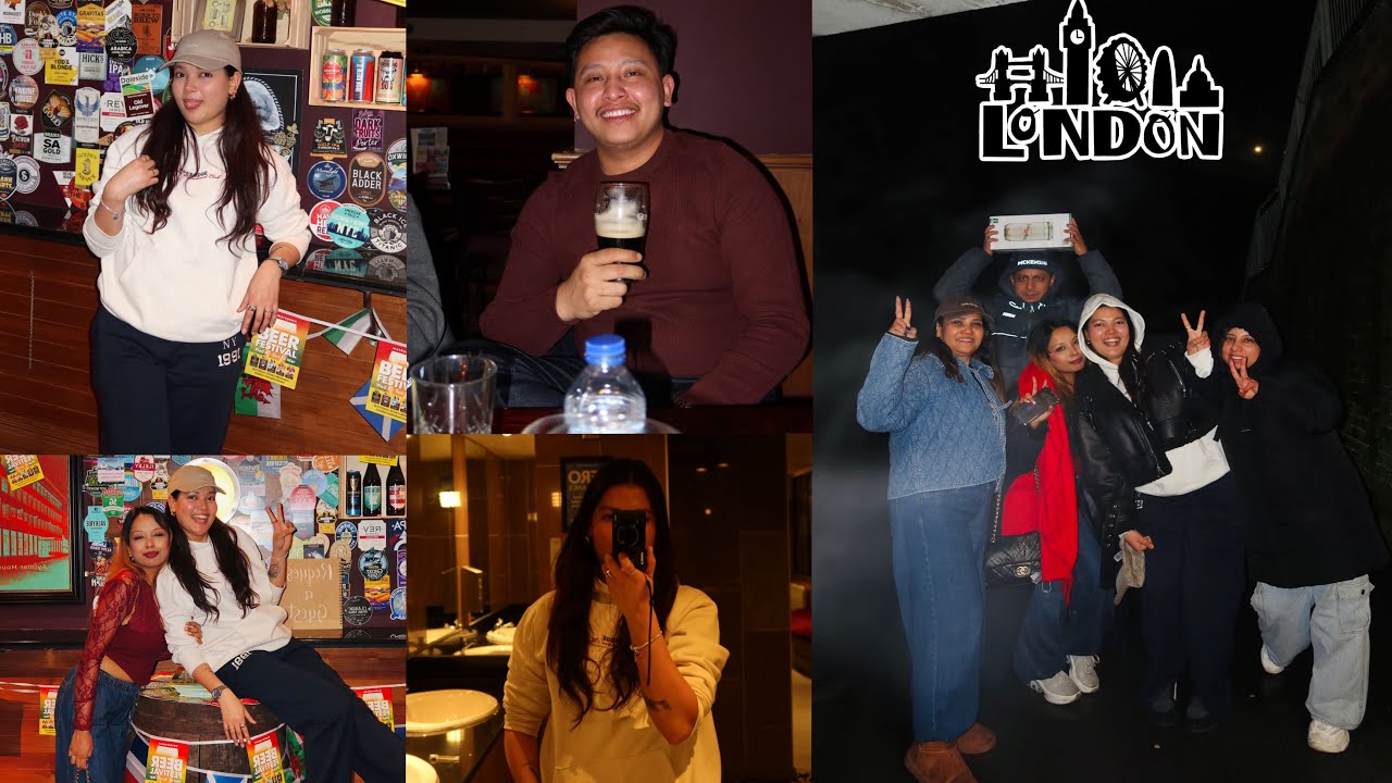 Our trip to london with mom and @bishalgurung345 