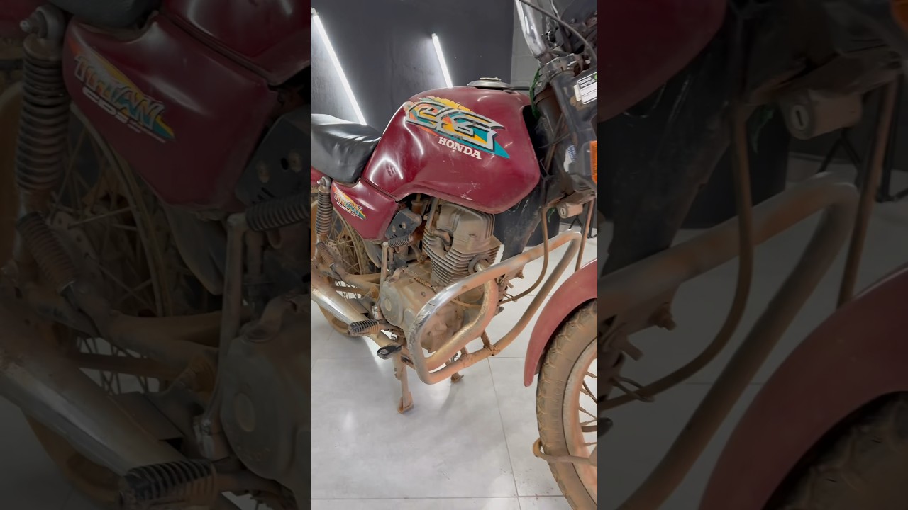 Limpeza b&aacute;sica Titan 98 #esteticaautomotiva #lavajato #dicas #foryou #viral #motos #titan98