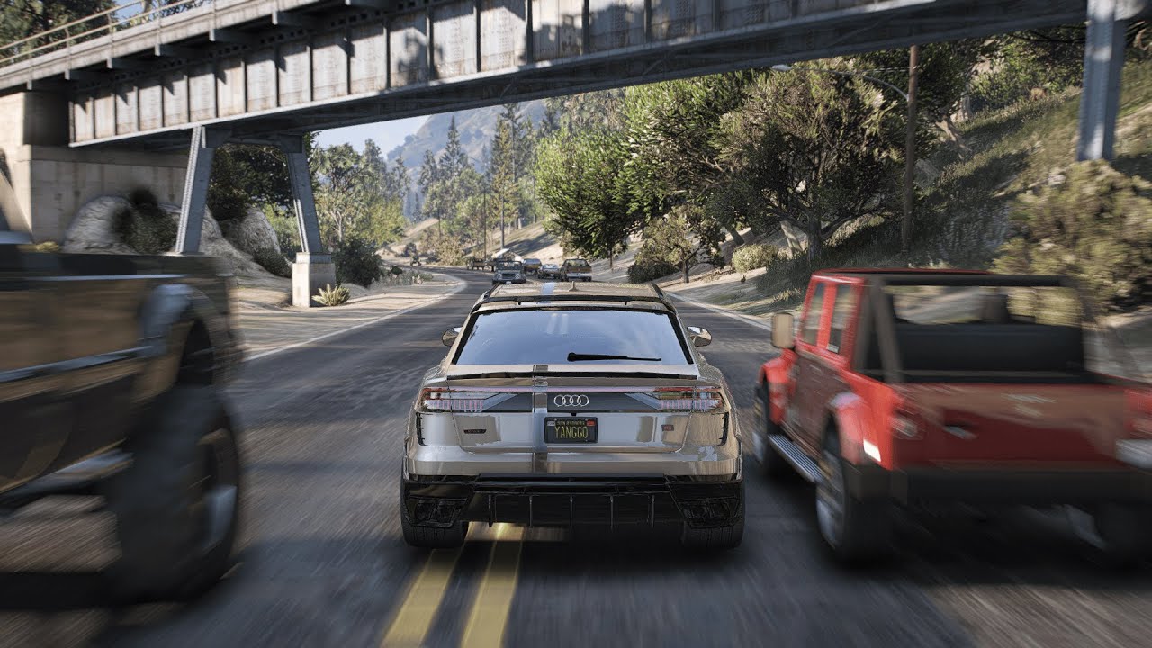 GTA 5 Audi RSQ8 l Game Play l QuantV Graphics + 100% Motion Blur 2026