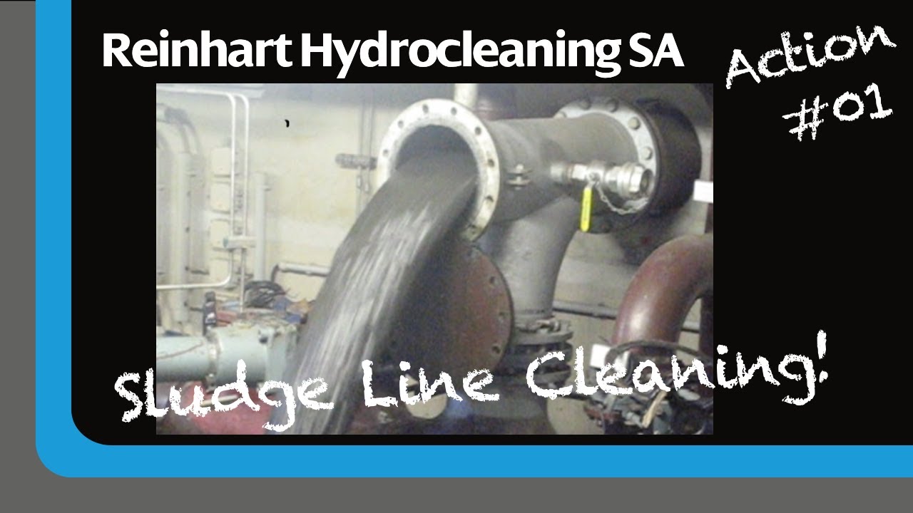 Sludge Line Cleaning with RCT by Reinhart Hydrocleaning SA. Pre-Cleaning-Tool with adapted bypass.