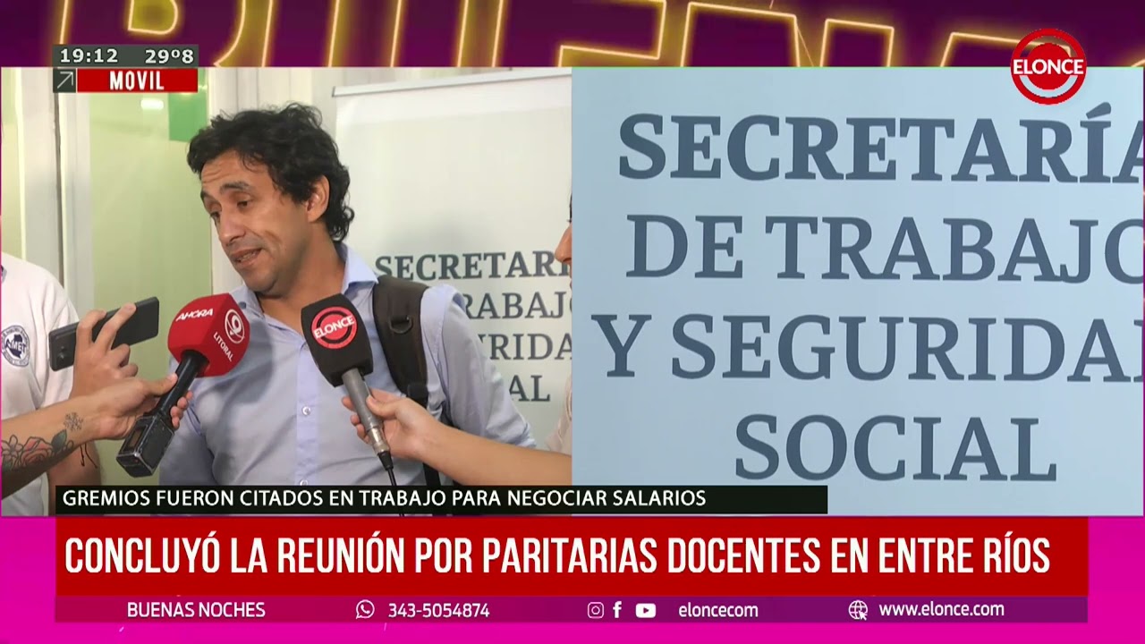 Concluyó la reunión por paritarias docentes en Entre Ríos