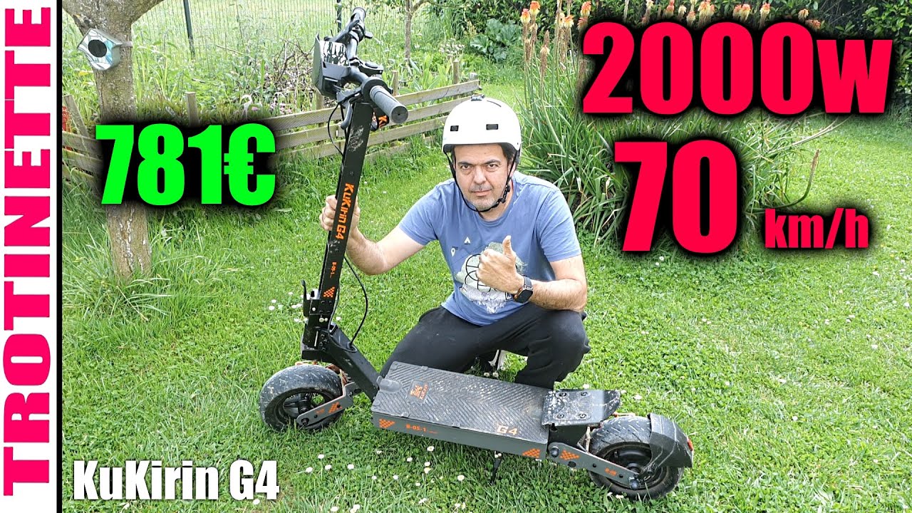 KuKirin G4 trottinette électrique 2000w 70km/h j'ai fais 75 km avec !! promotion banggood