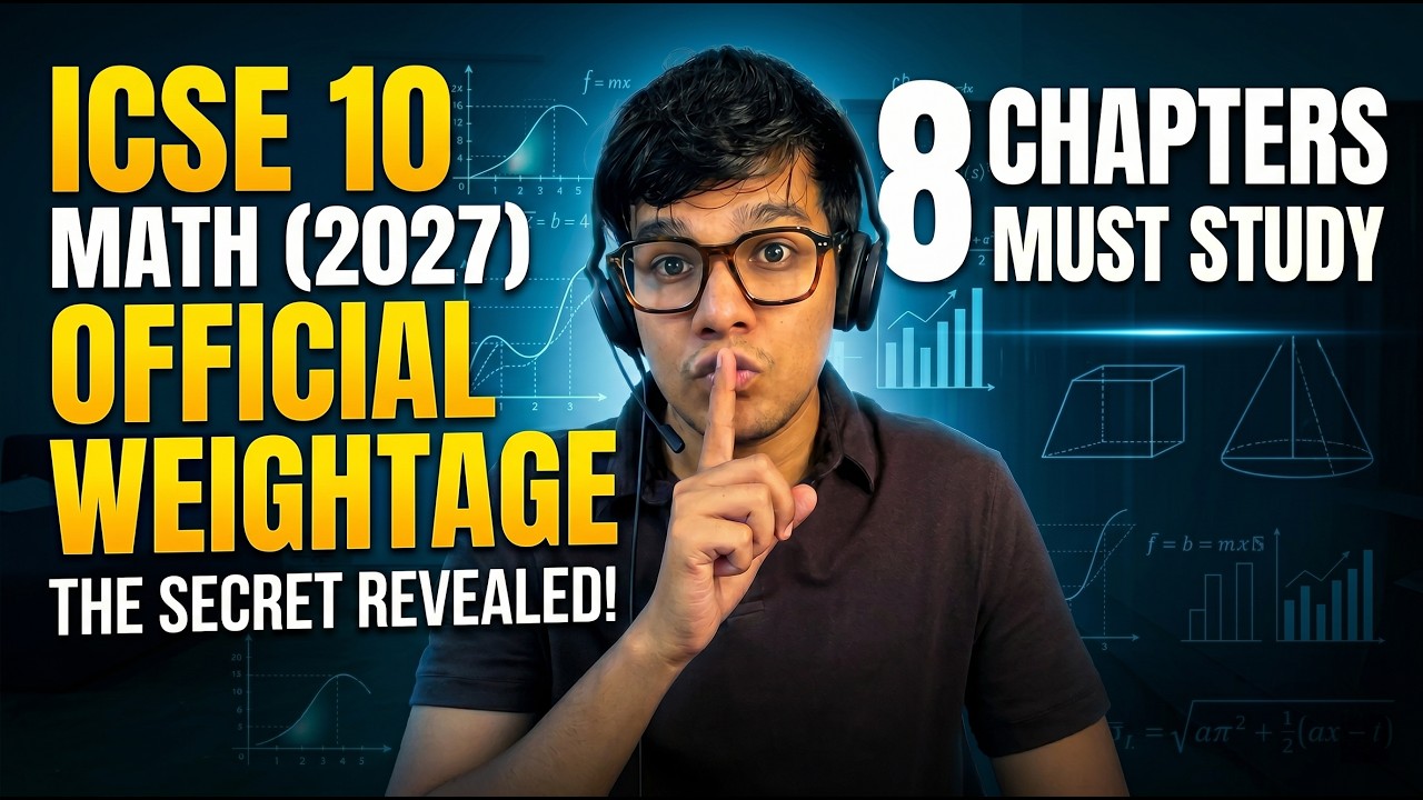 REVEALED: The ICSE 10 Math (2027) OFFICIAL Weightage!