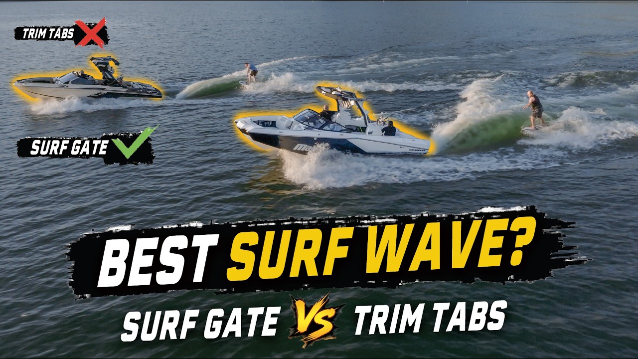 Лучшая волна для вейксерфинга? Surf Gate против транцевых плит: разбор | Какой катер для вейксерф...