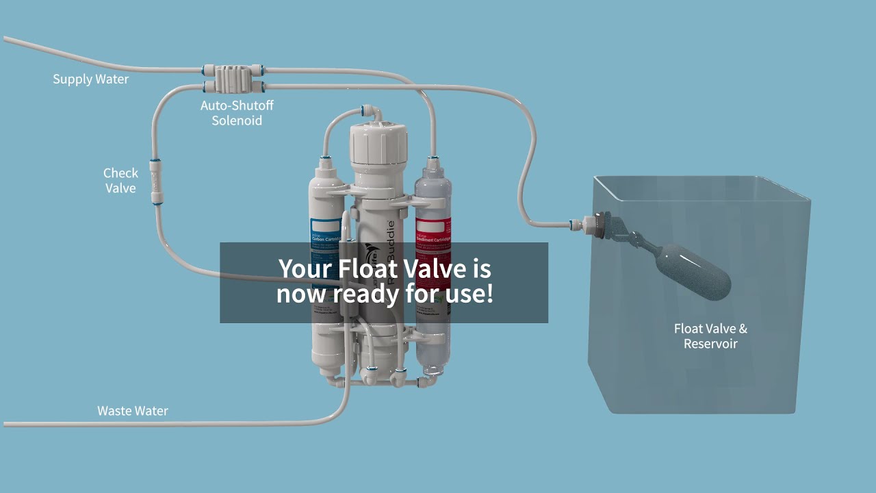 Installing the Aquatic Life Float Valve Kit on an RO Unit