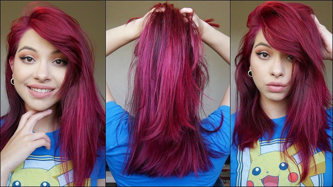 How I Dye My Hair Magenta / Burgundy Red