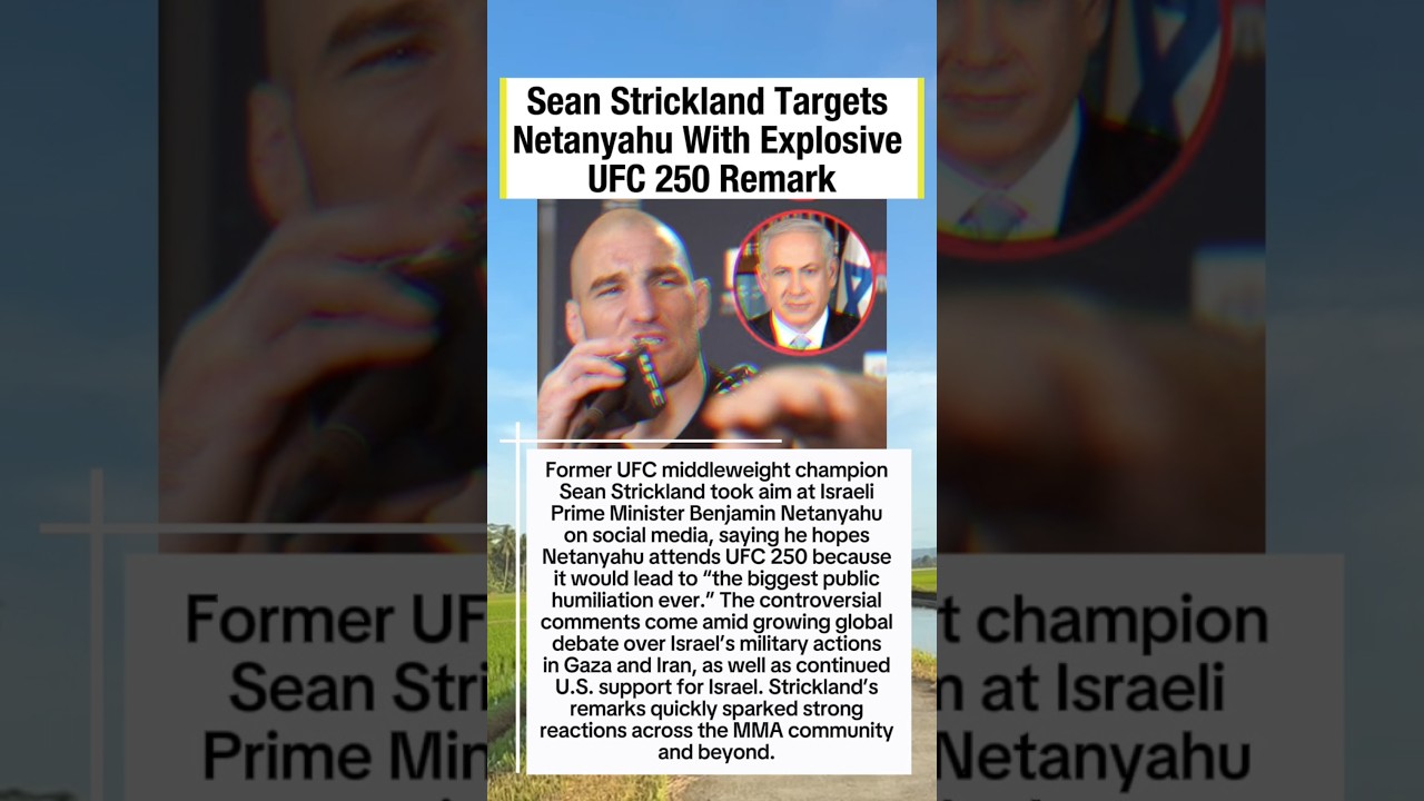 Sean Strickland Took Aim To Iseael Minister 🇮🇱Benjamin Netanyahu #seanstrickland  #benjaminnetanyahu