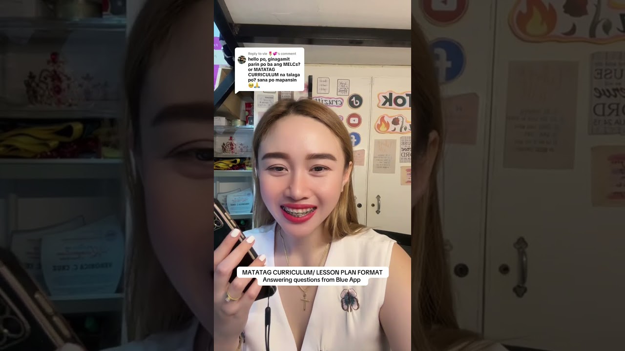 MATATAG CURRICULUM/ LESSON PLAN FORMAT - Answering questions from Blue App