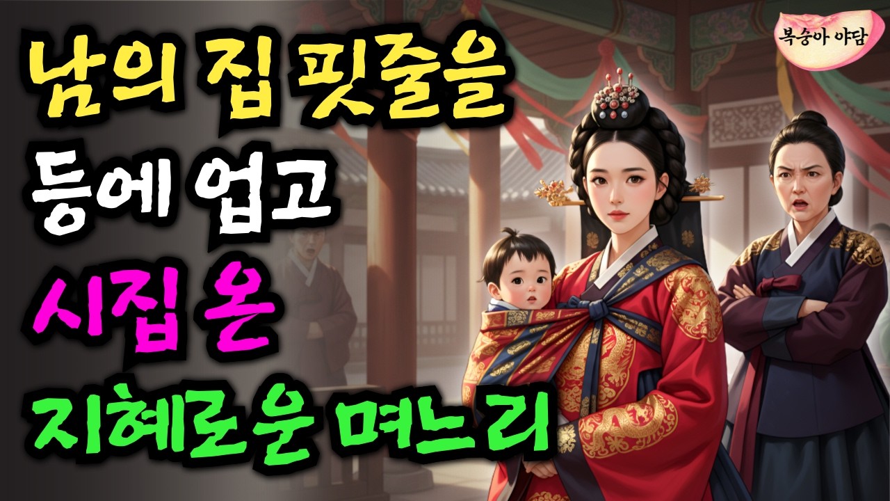 남의 집 핏줄을 등에 업고 시집온 지혜로운 며느리 | 야담·민담·전설·설화·옛날이야기·오디오북·수면동화