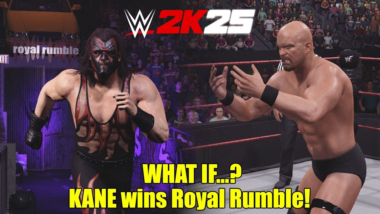 WWE 2K25 Kane wins Royal Rumble - Full Match Gameplay