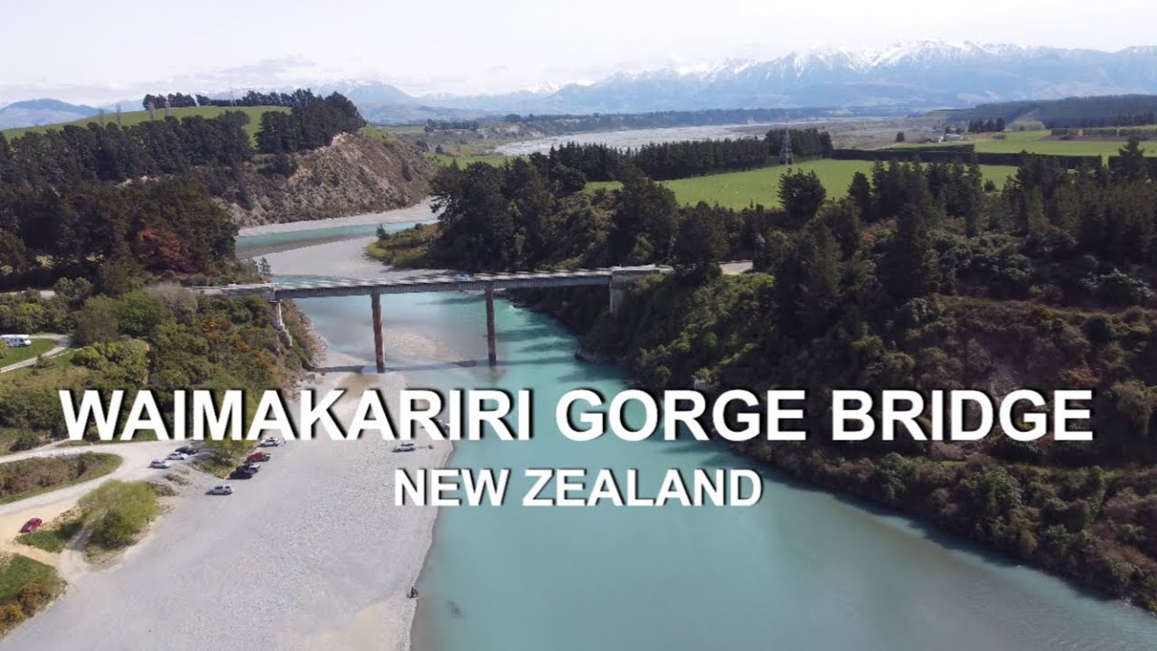 Waimakariri Gorge Bridge | Drone Video | 4K | Canterbury | South Island | New Zealand
