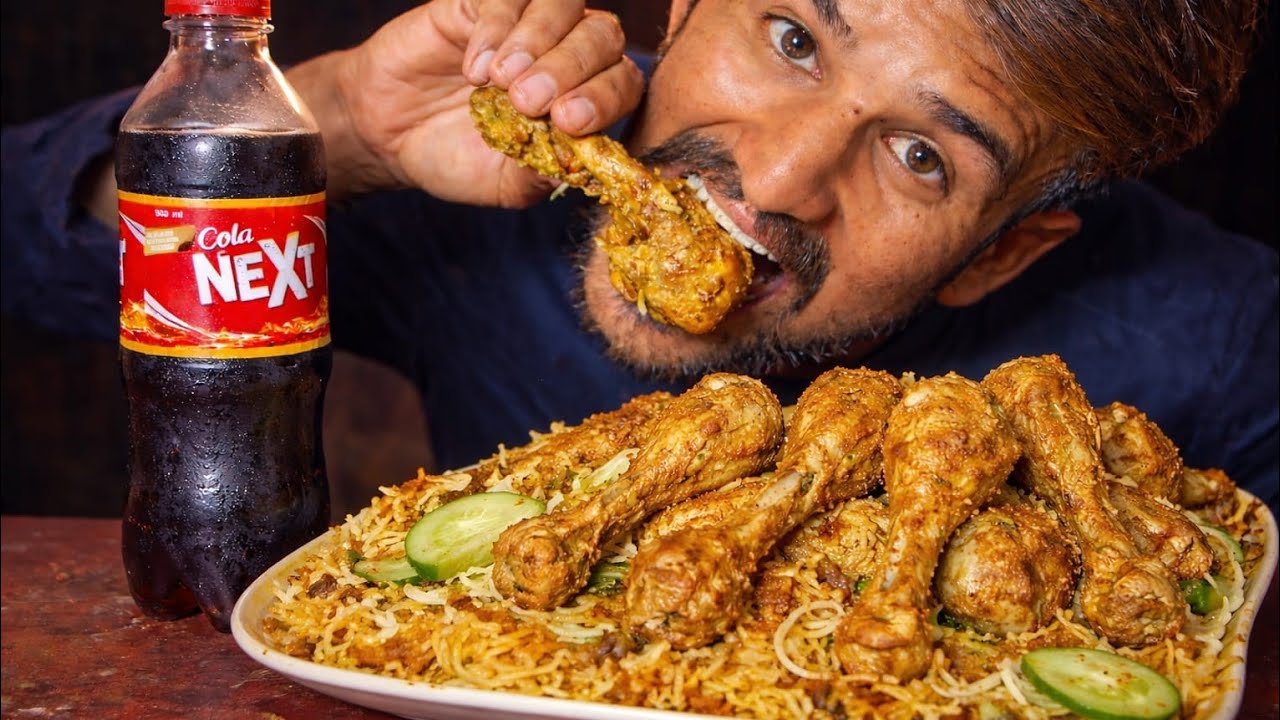  Eating Huge Chicken Legs & Biriyani + Cola ASMR 😋 (Oddly Satisfying) |ASMRJERRY