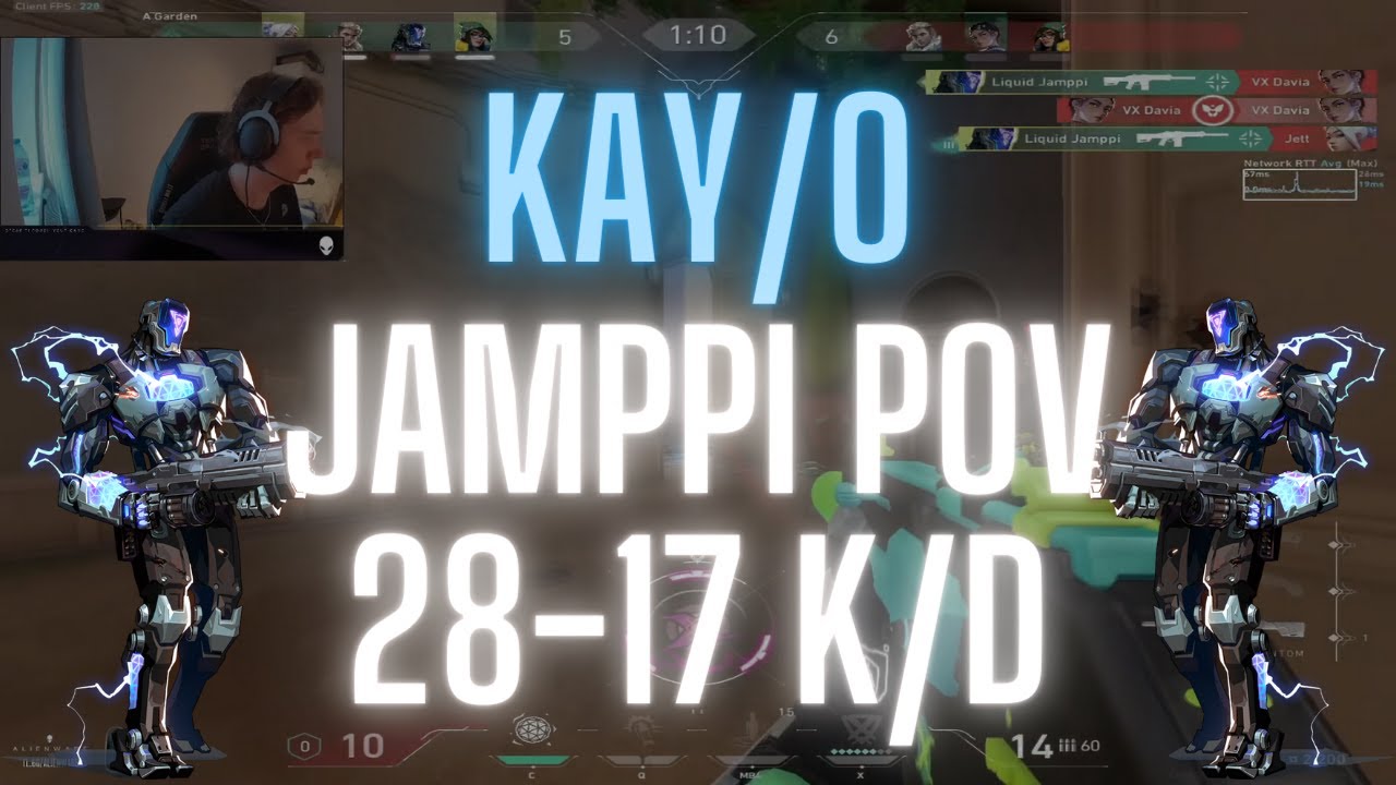 Liquid Jamppi POV KAY/O on Ascent 28-17 K/D (VALORANT Pro POV)