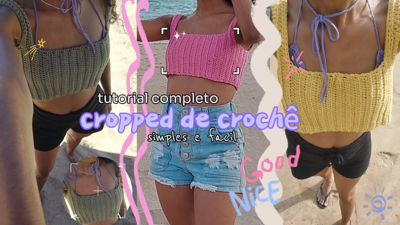 FaÇa Seu PróPrio CropPed de CroChÊ [tutorial] simples, fácil & bonito
