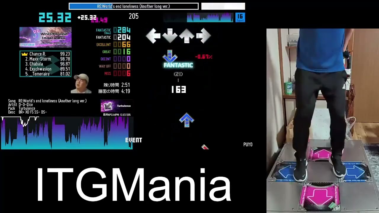 [16][205] RE:World's end loneliness EX:85.5  Player : PUYO