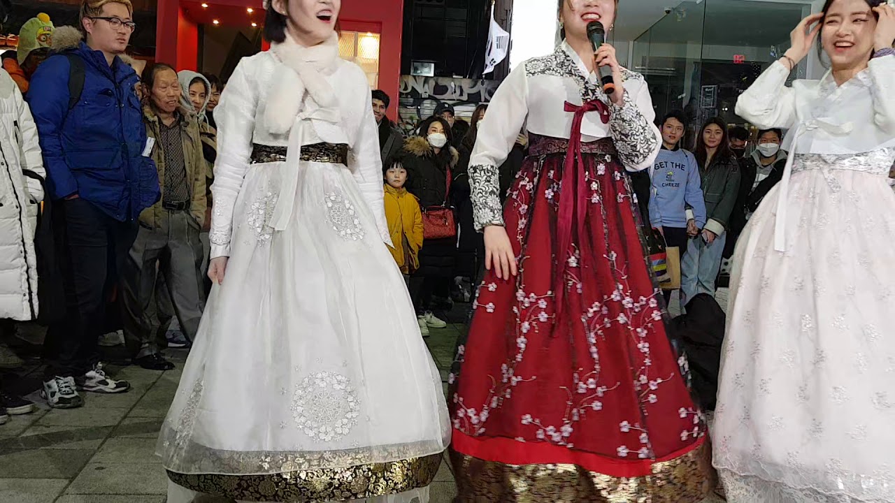 2020년 1월26일 클락팀 한복 코스프레 대박 홍대버스킹 1번