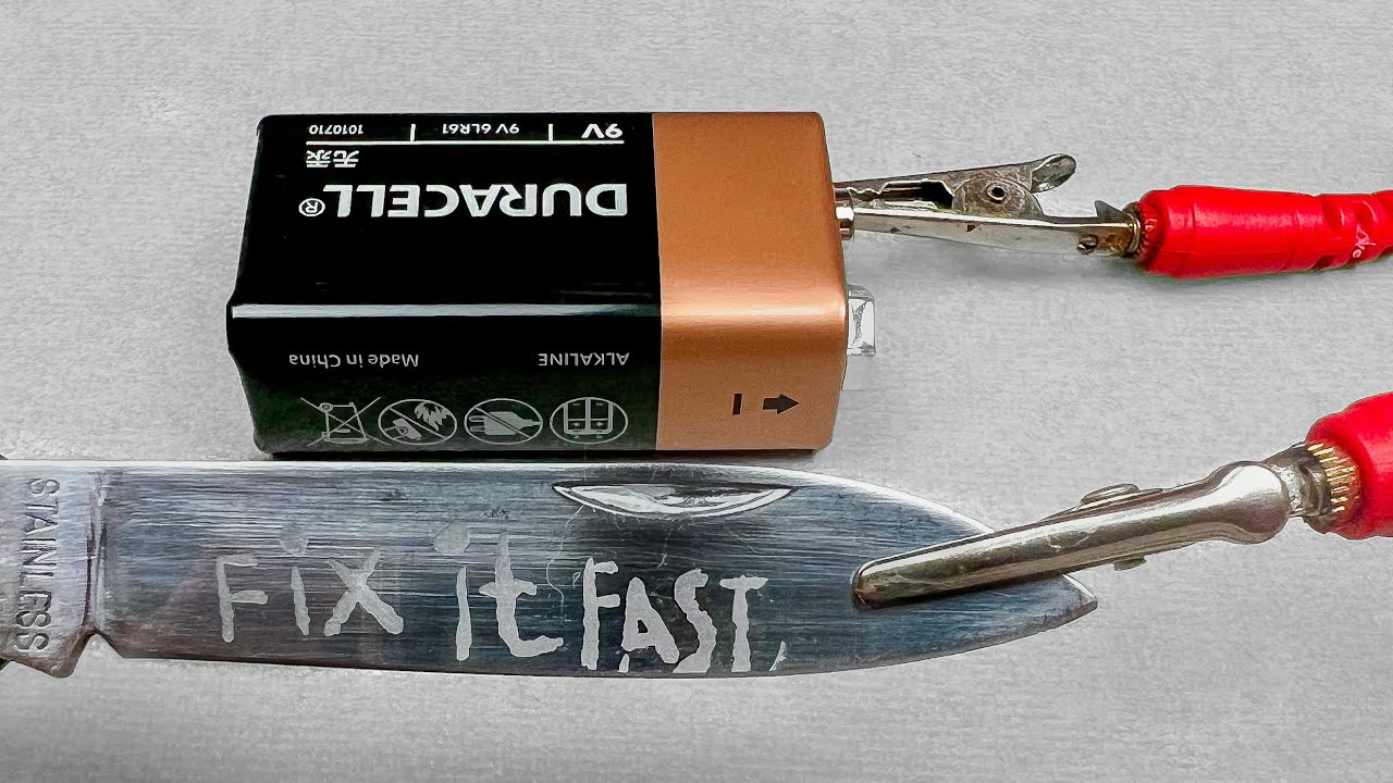 Гравируйте металл с помощью простой батареи! 🔋 Вы будете благодарить меня всю свою жизнь