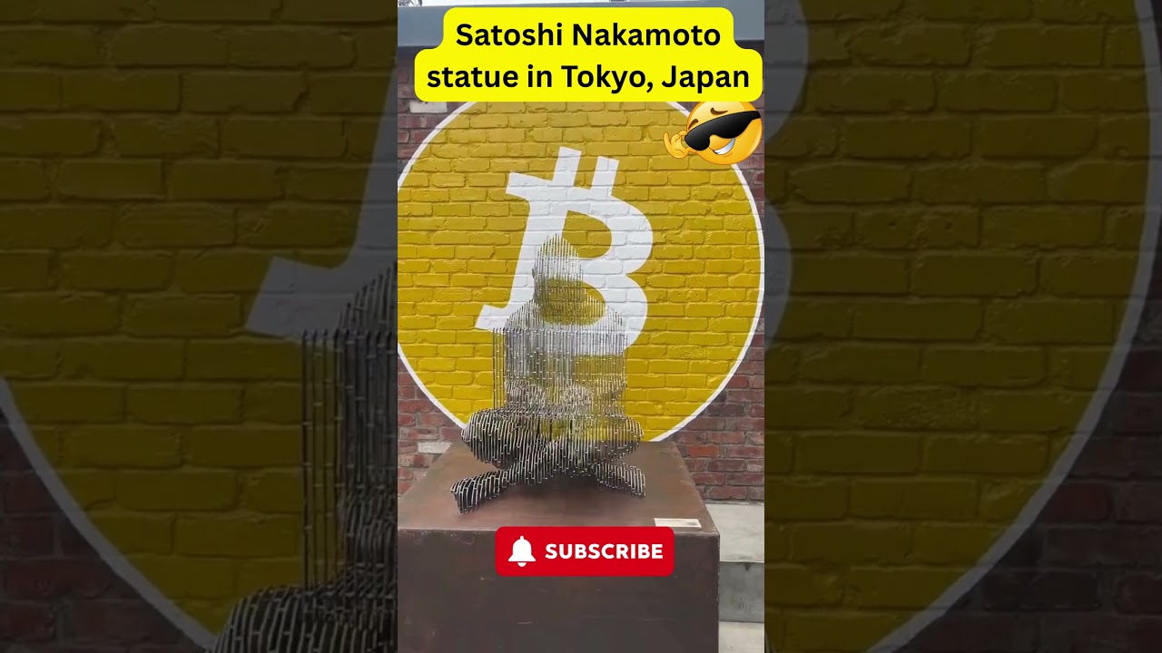 🌏 Bitcoin Creator Statue in Tokyo, Japan! #shorts #bitcoin #satoshinakamoto  #crypto