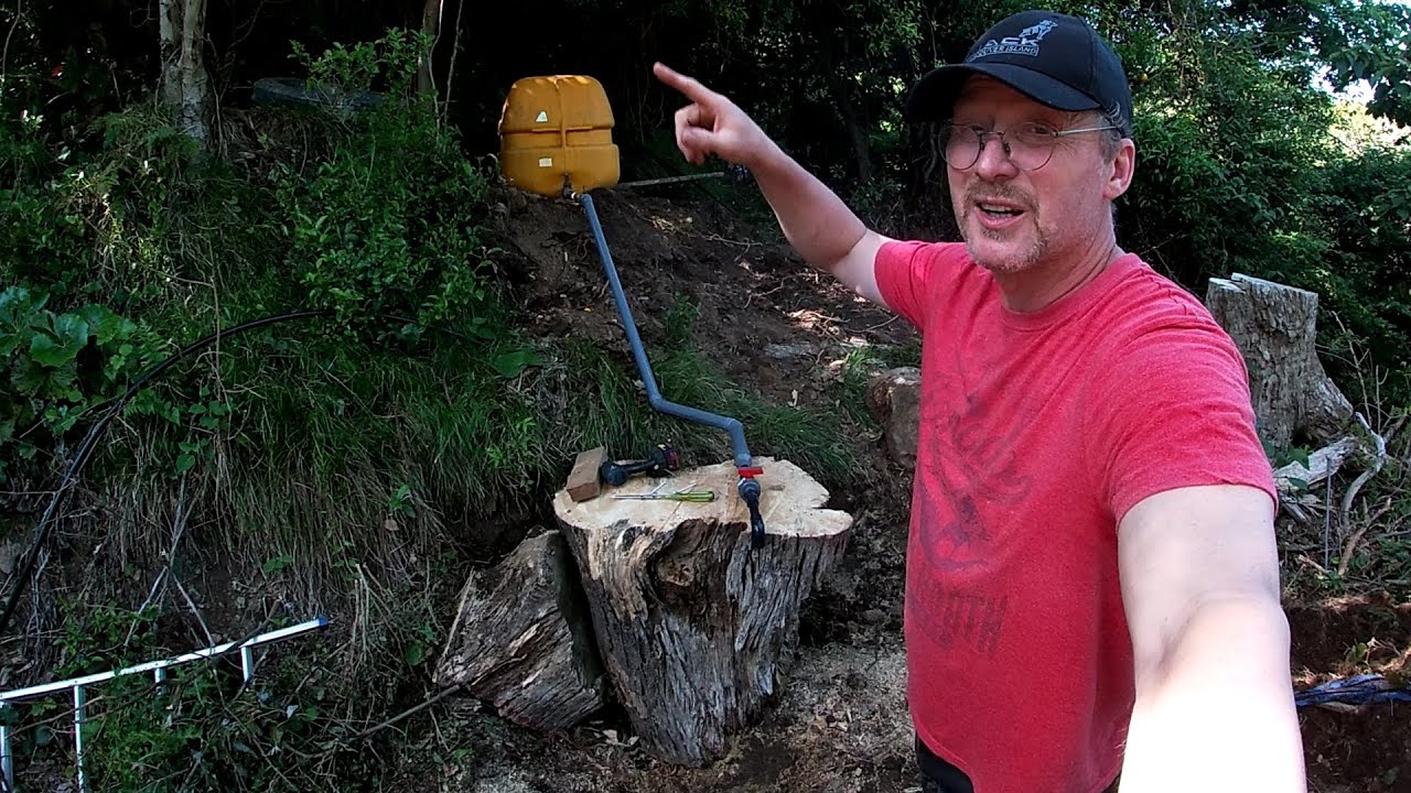 Water on Tap: Running Irrigation Line Across Mountain.