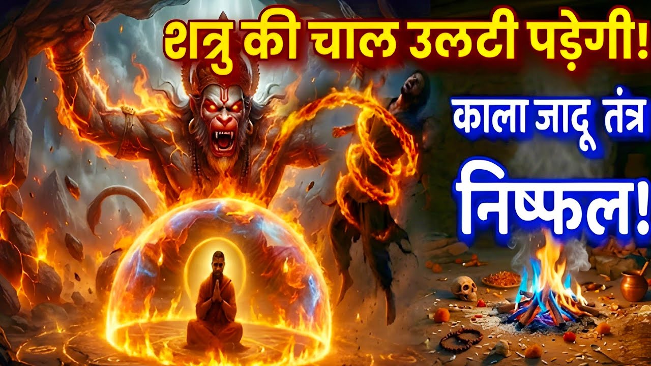 11 मुखी हनुमान का अग्नि रक्षा कवच 🔱 शत्रु की चाल उलटी पड़ेगी | काला जादू निष्फल | Hanuman Mantra