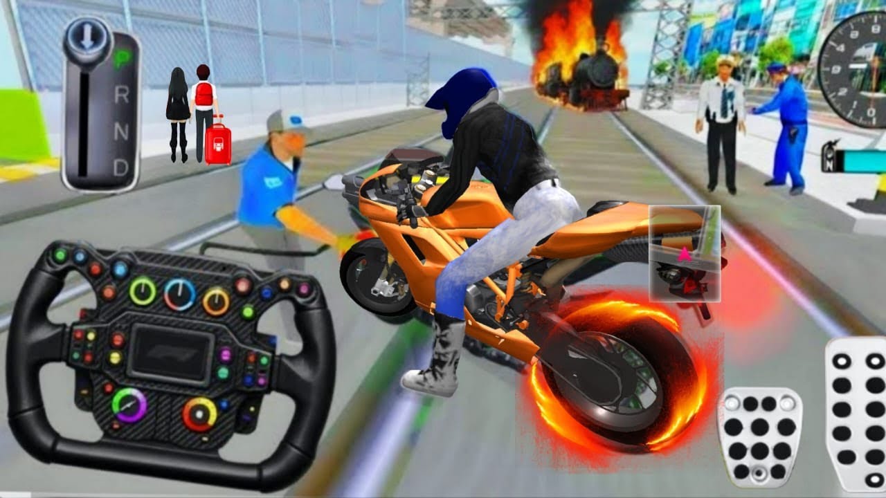 New Orange Bike In Parking 3d Driving Class android game || Car Game #gameplay #cargames3d #27