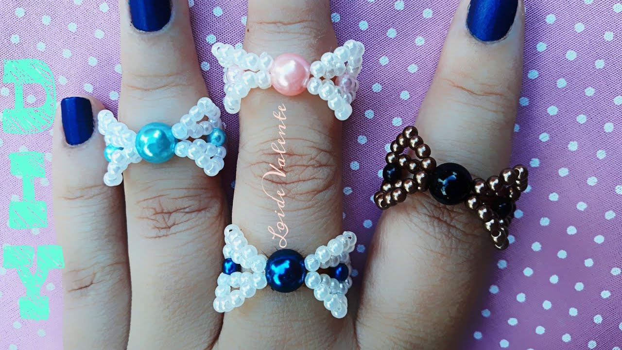 Anel Mini Laço de Pérolas 🎀 - Fácil e Rápido - LV