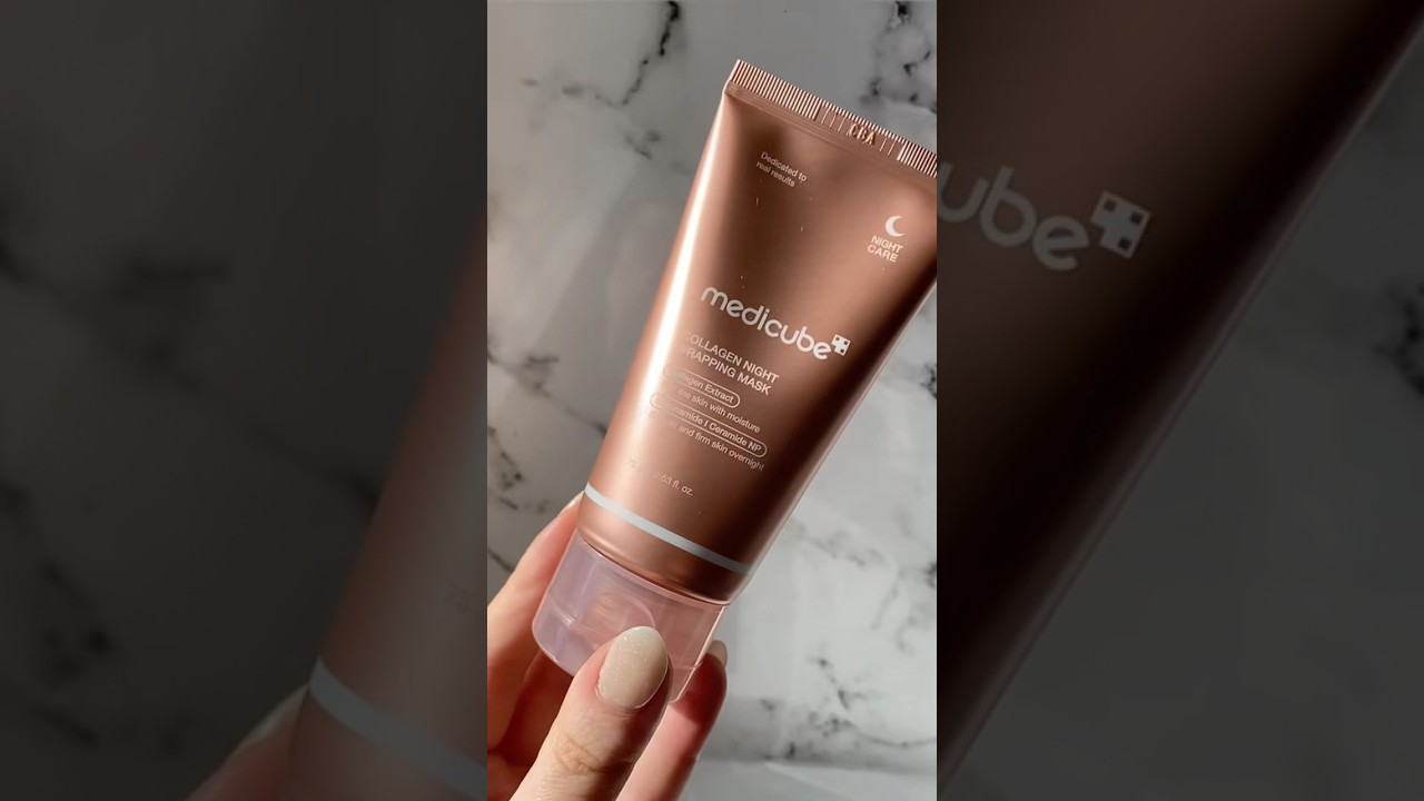 Medicube night mask 🩷 #peeloffmasks #skincare #review #trendingshorts