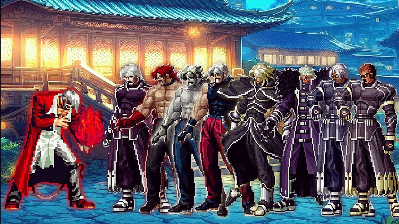 [KOF Mugen] Iori Yagami X Vs Nest Bosses, Rugal Team