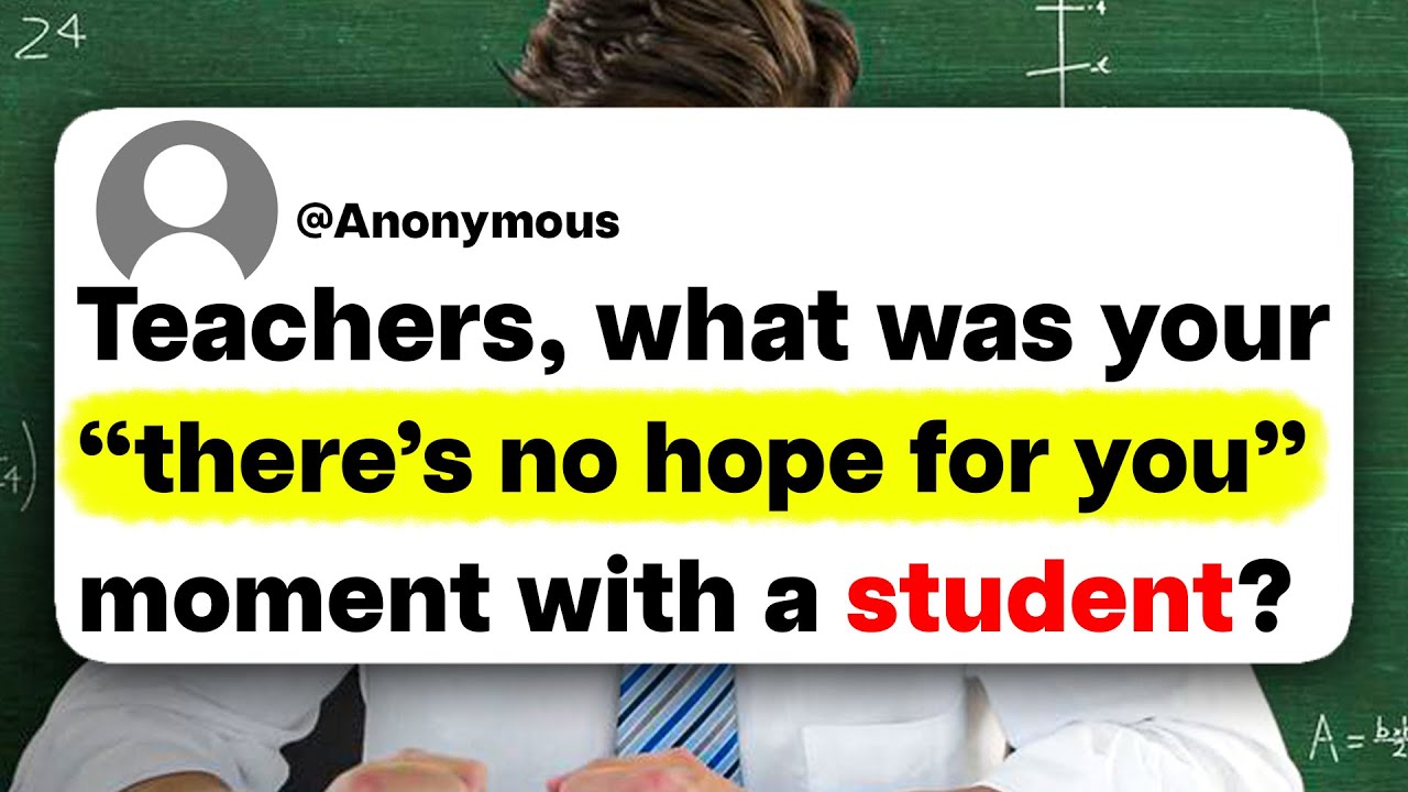 Teachers, what was your 