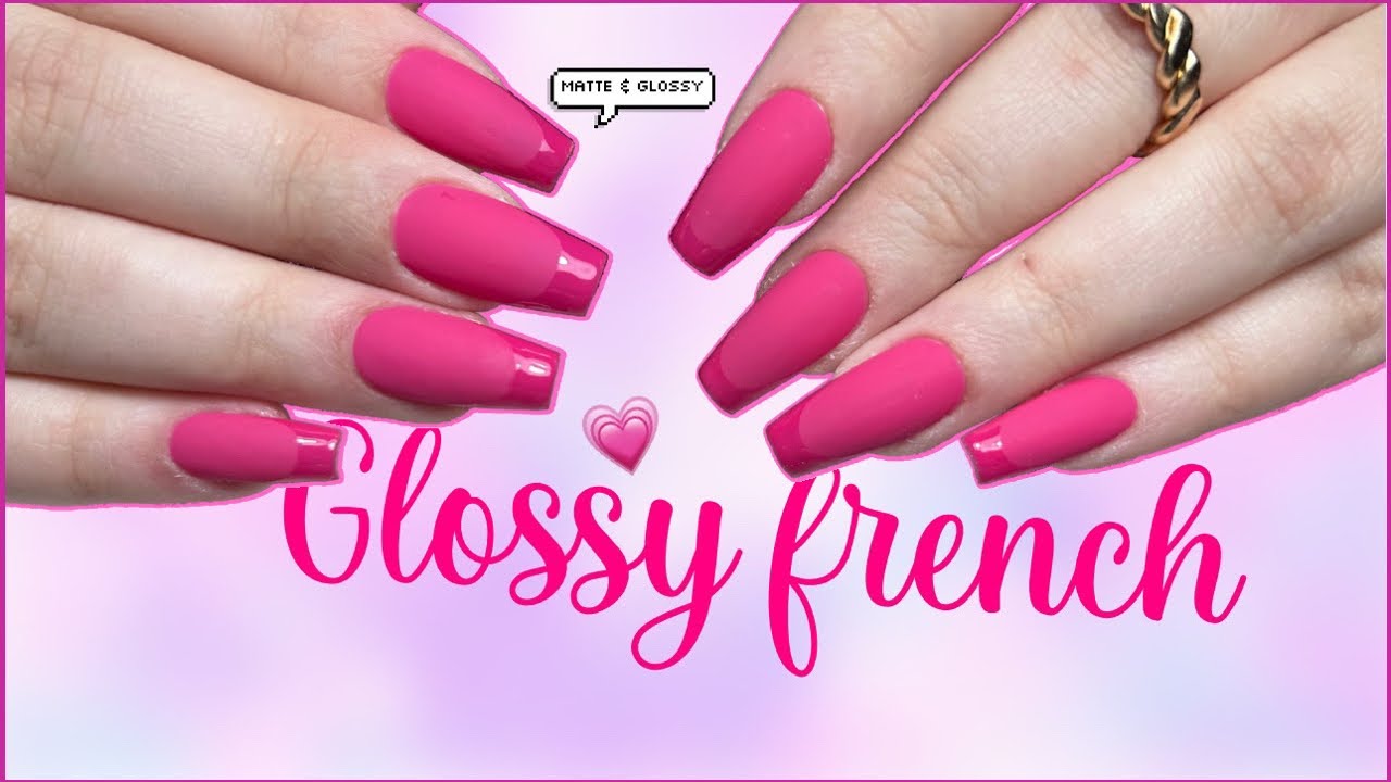 GLOSSY FRENCH 💗 ( effet mat & french brillante )