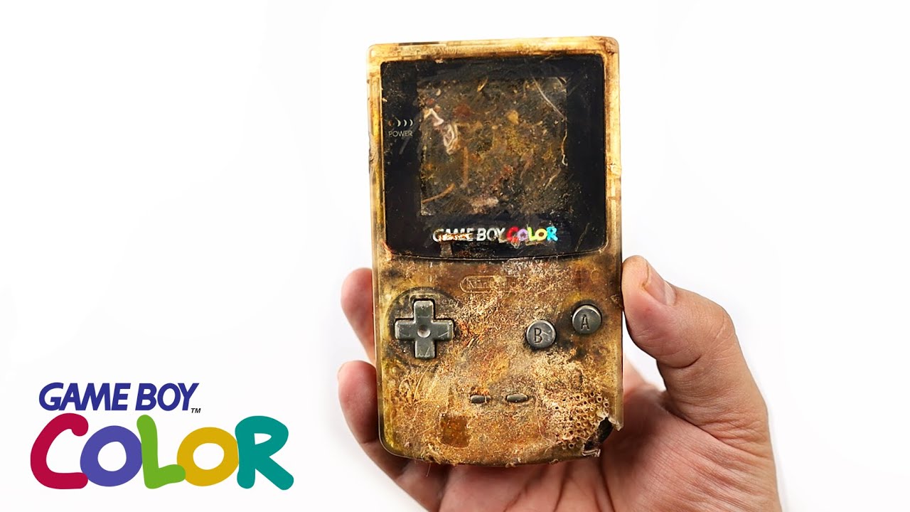 Спасите цвет Game Boy за 1 доллар, закопанный в грязи - Восстановление ретро-консоли - ASMR