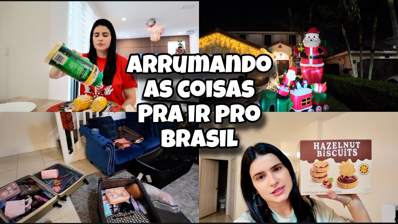 VLOG EM CASA | MALAS, COMPRAS, DECORAÇÃO EXTERNA DE NATAL E FAZENDO ALMOÇO