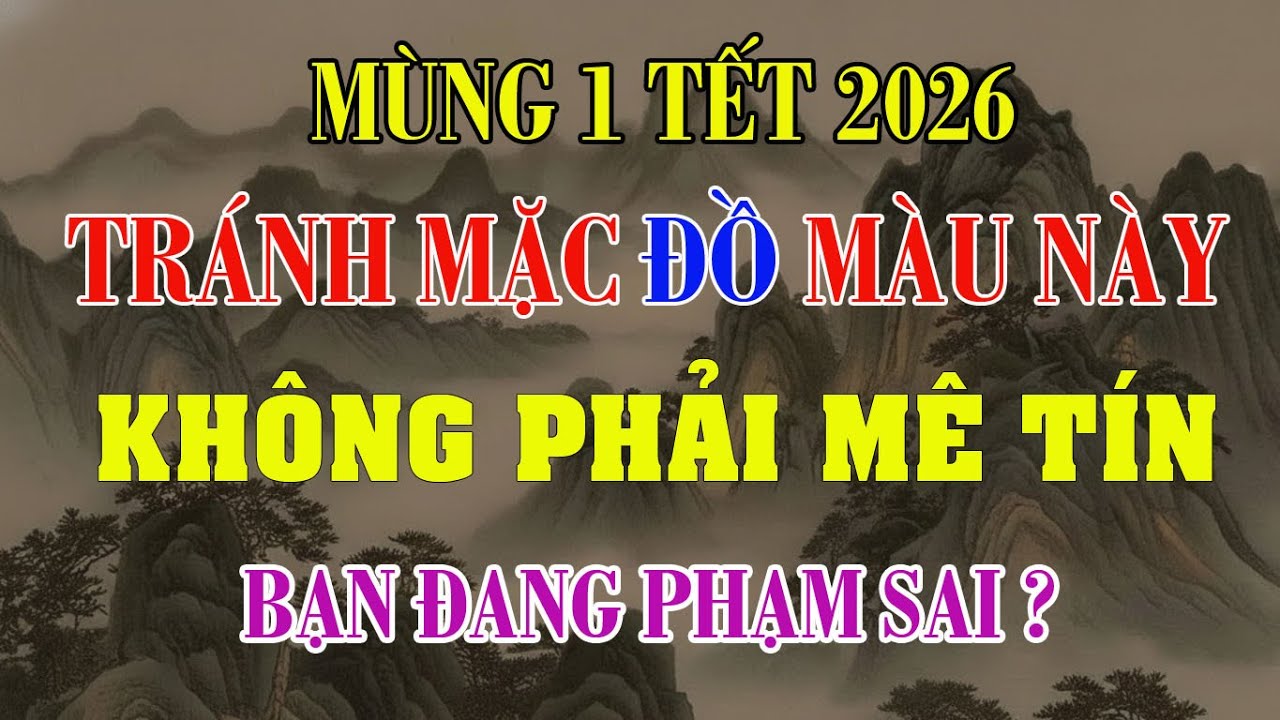 Không Phải Mê Tín: Sáng Mùng 1 Tết 2026, Tránh Mặc Màu Này Để Giữ Lộc | Phong Thủy Hằng Ngày #2026