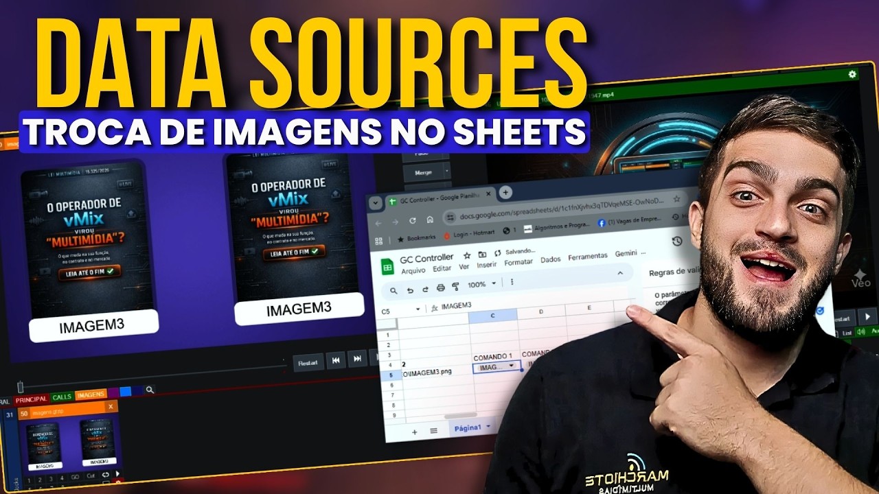 vMix | Data Sources: Trocando imagem com GOOGLE SHEETS + TRUQUES - PASSO A PASSO