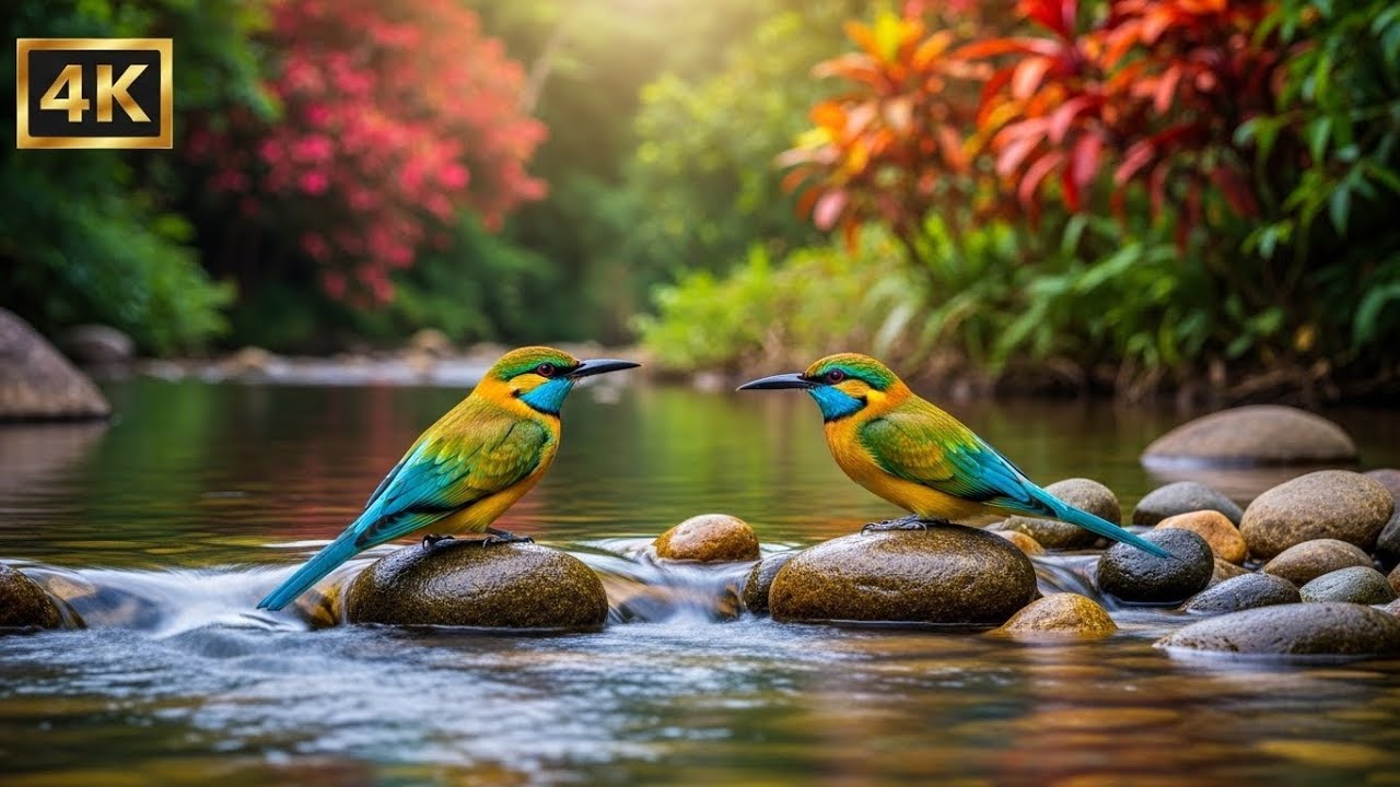 Soothing Piano with Forest Rain and Birdsong for Insomnia Relief and Emotional Balance