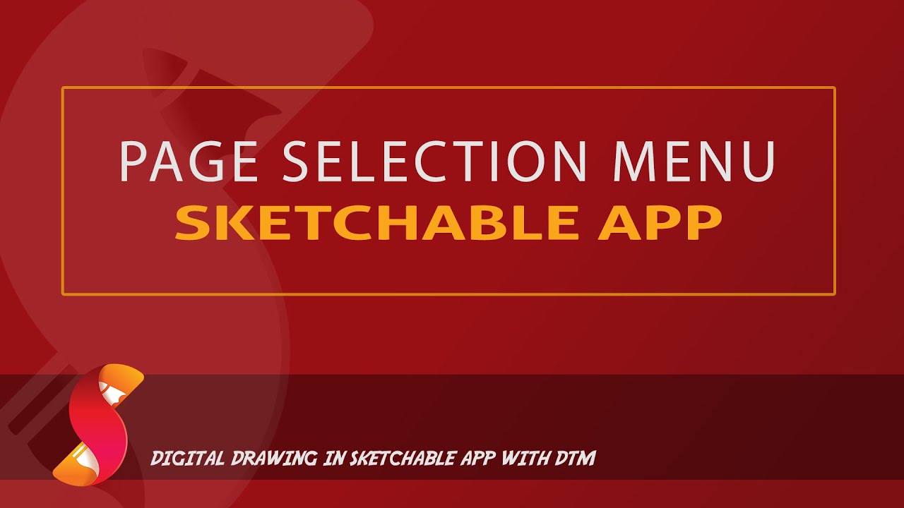 Using Pages Menu in Sketchable App