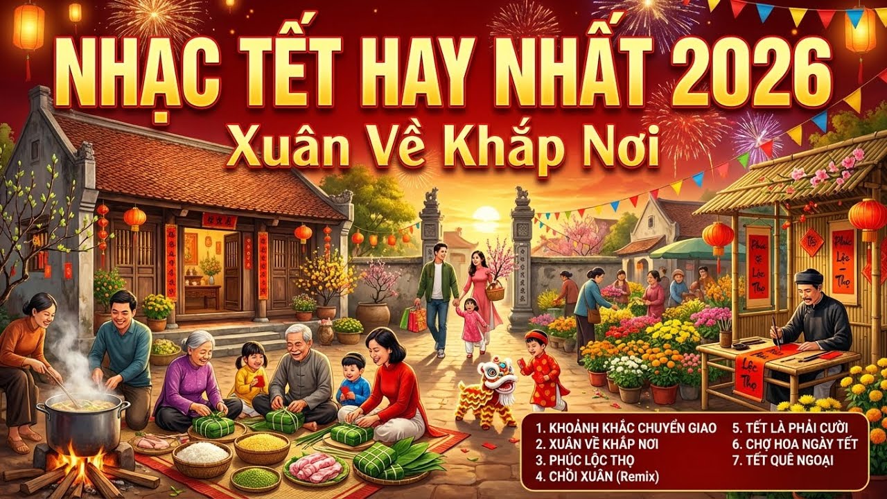 NHẠC TẾT HAY NHẤT 2026 | Xuân Về Khắp Nơi – Nhạc Xuân Rộn Ràng Mở Cả Năm May Mắn