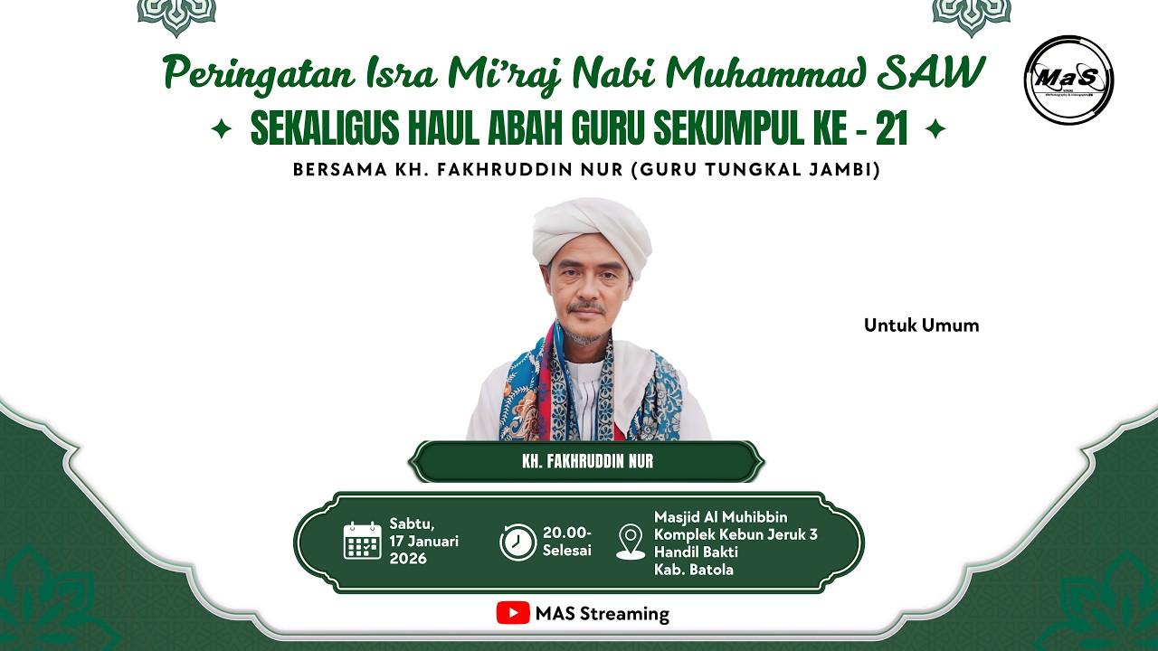 LIVE | Isra Miraj Nabi & Haul Guru Sekumpul Bersama Guru Tungkal | Masjid Al Muhibbin Handil Bakti