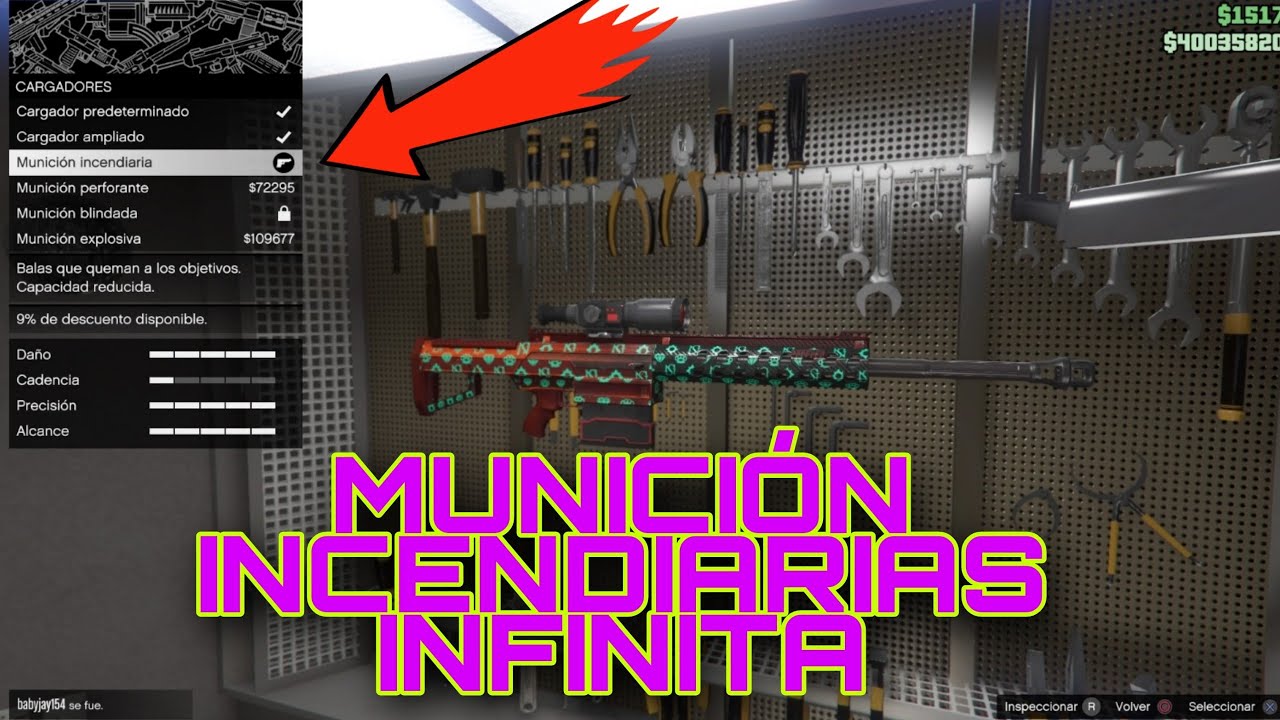 Municion incendiaria infinita glitch gta5 online