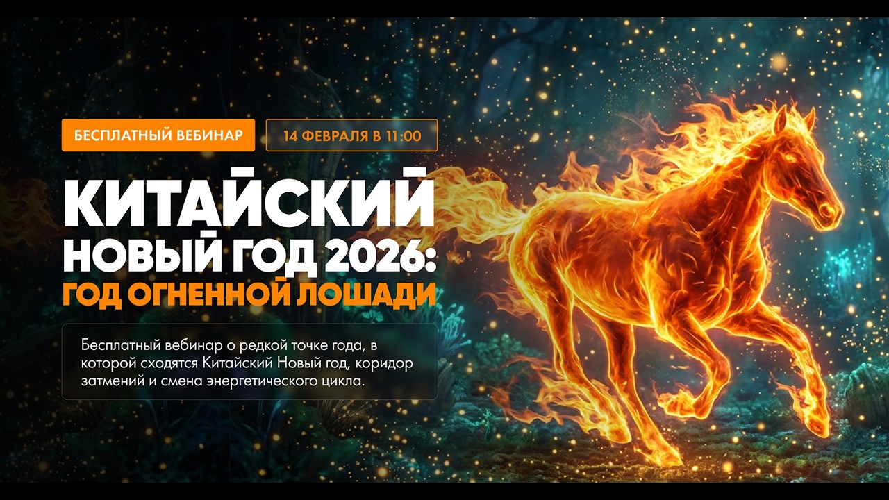 Вебинар с Эльмирой Довлатовой «Китайский новый год: год огненной  лошади»