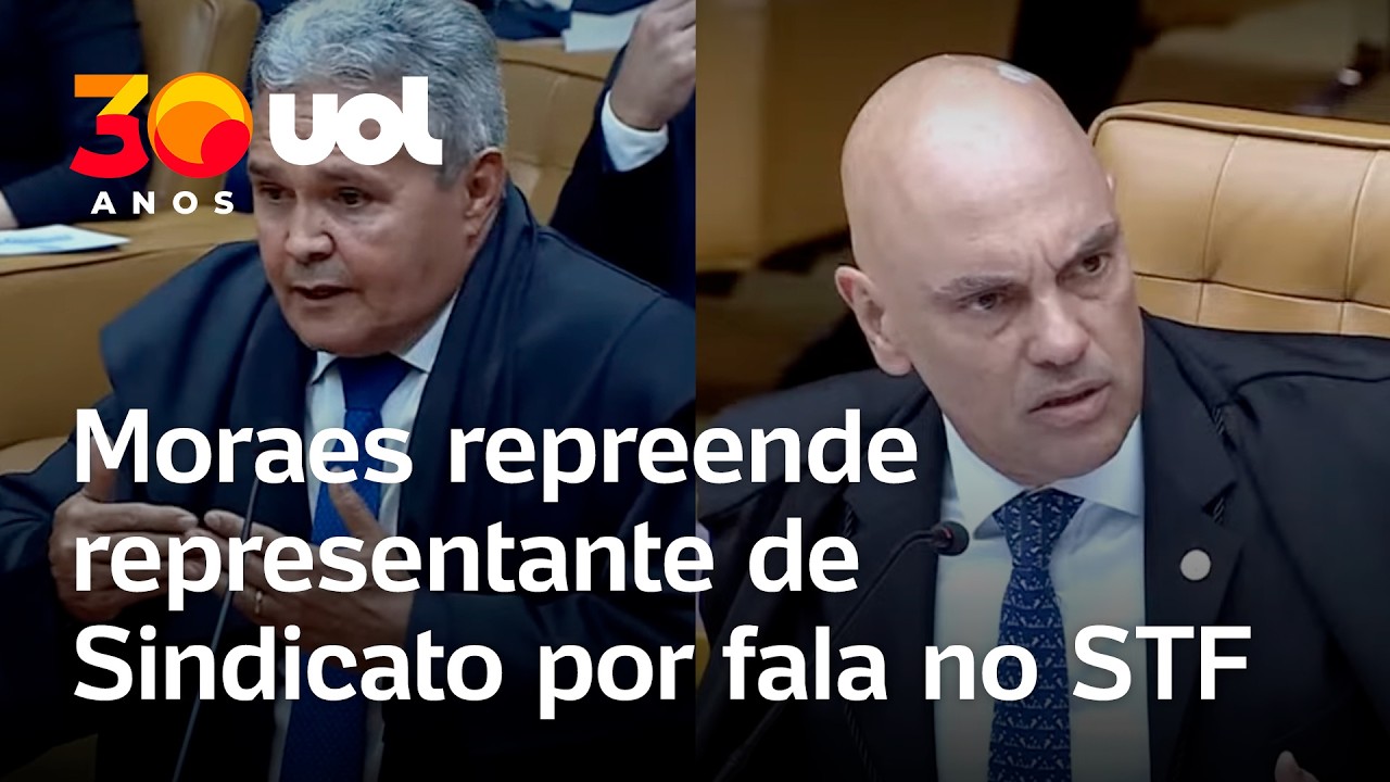 Moraes repreende representante de Sindicato por fala no STF: 'Não tem legitimidade recursal'