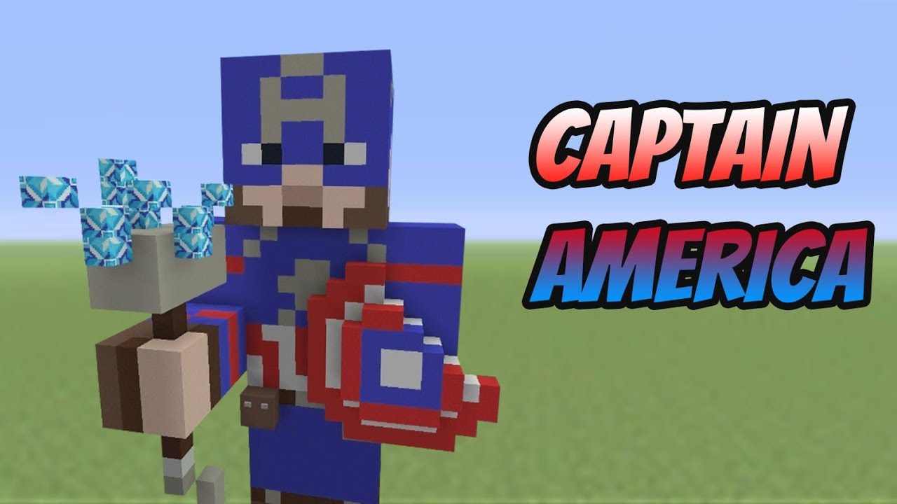 Minecraft | How to Build Captain America (Endgame)