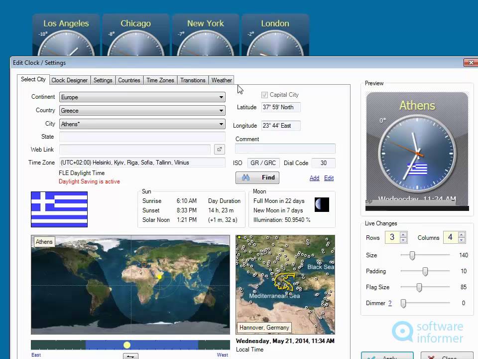 How to use Sharp World Clock