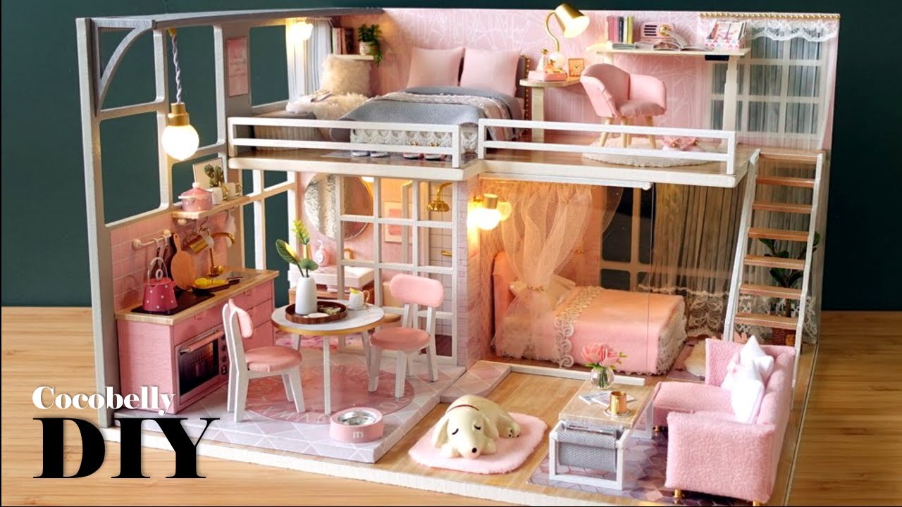 Dream Loft Apartment | DIY Miniature Dollhouse Crafts | FlexiSpot E7 Pro Standing Desk