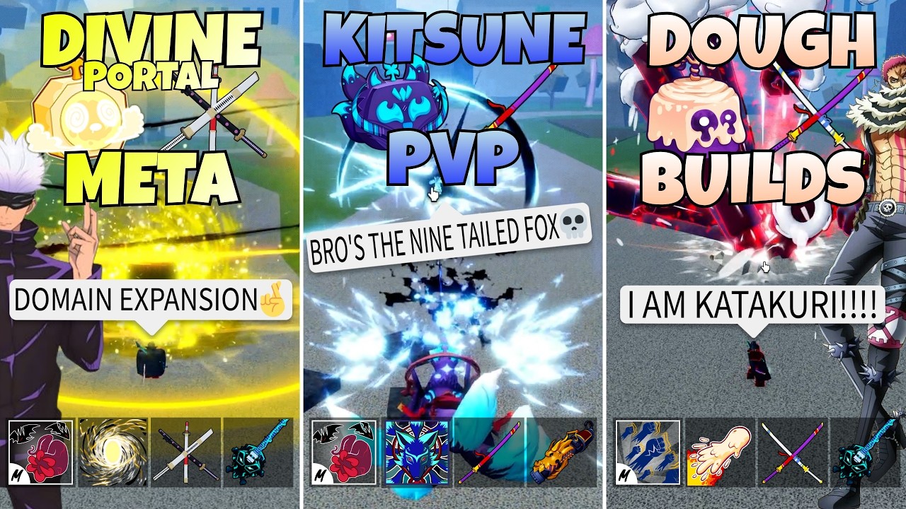 I Used 3 OP META PVP BUILDS To DESTROY Servers In Blox Fruits...